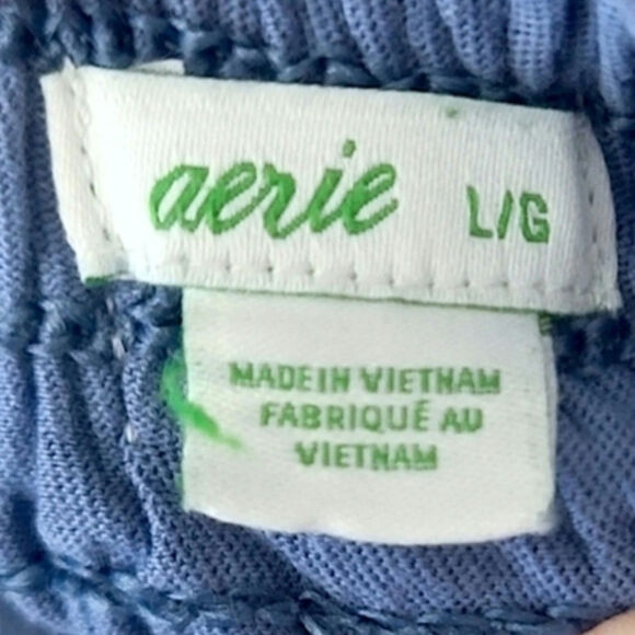 Aerie Skirt Tiered Cotton Light Blue Size L Boho - Picture 3 of 6